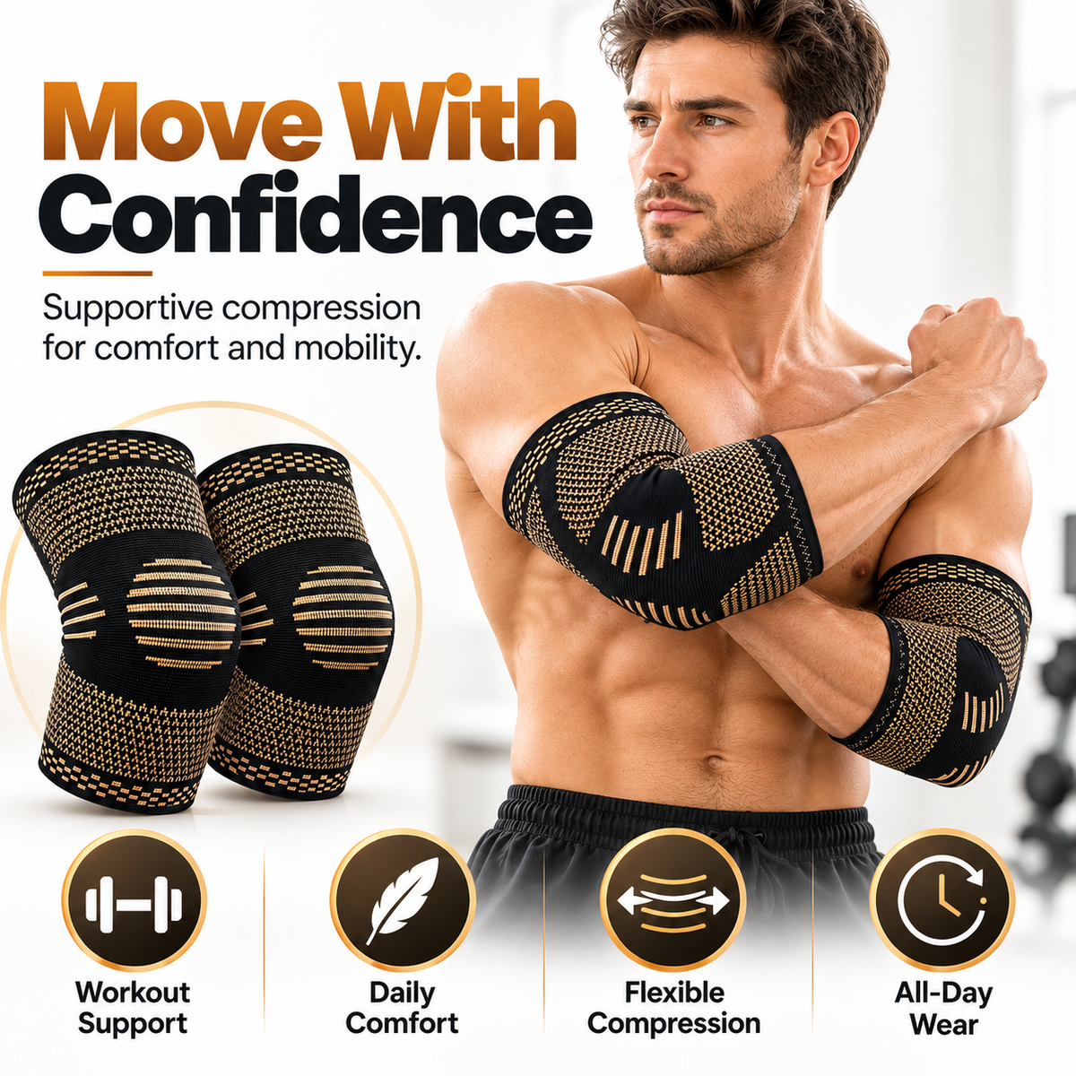 Adjustable Elbow Brace Support (2 Pack)