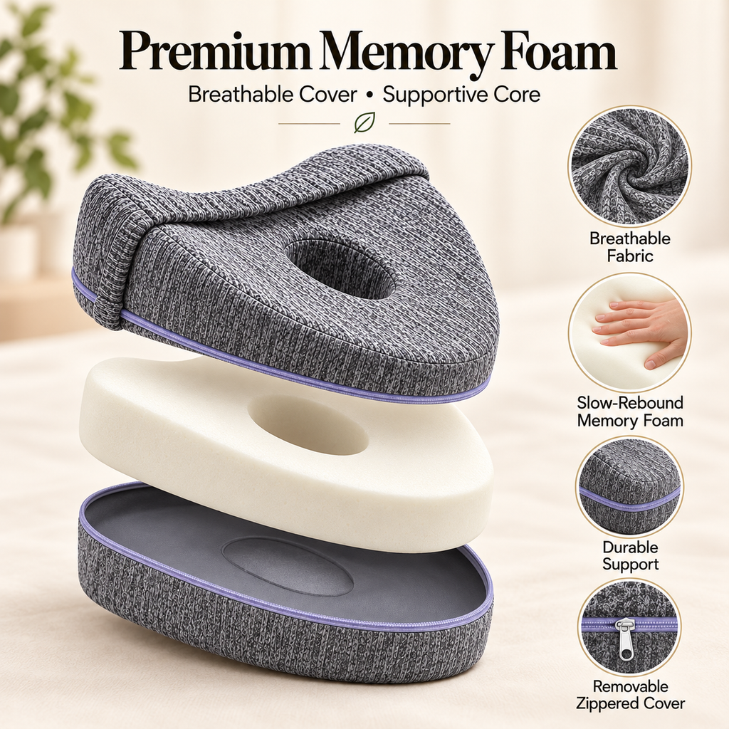 Memory Foam Knee Pillow for Side Sleepers