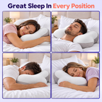Orthopedic Memory Foam Neck Pillow for Side & Back Sleepers