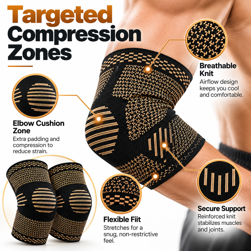 Adjustable Elbow Brace Support (2 Pack)