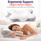 Orthopedic Memory Foam Neck Pillow for Side & Back Sleepers
