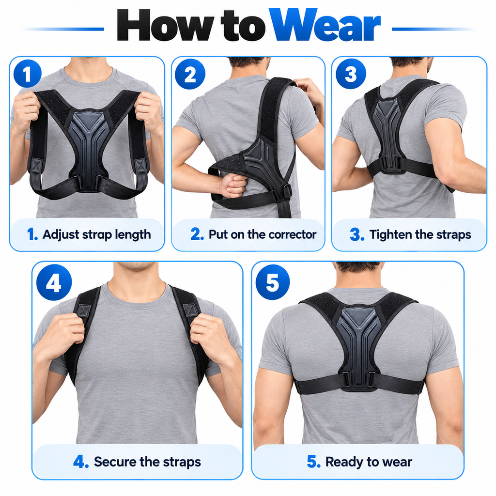 Adjustable Posture Corrector for Upper Back