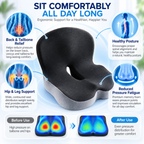 Ergonomic Memory Foam Seat Cushion for Lower Back Comfort