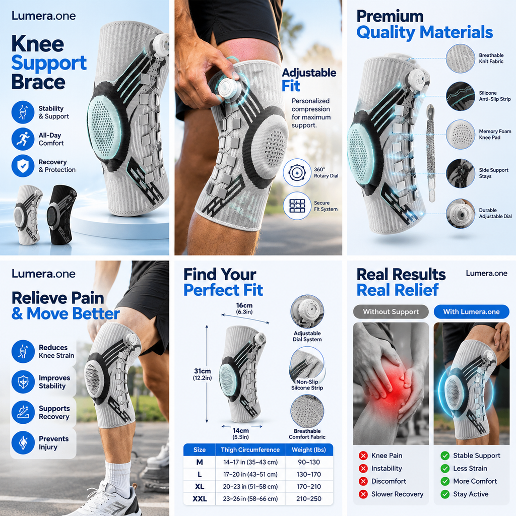 Knee Brace with Gel Pad for Everyday Support