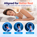 Orthopedic Memory Foam Neck Pillow for Side & Back Sleepers