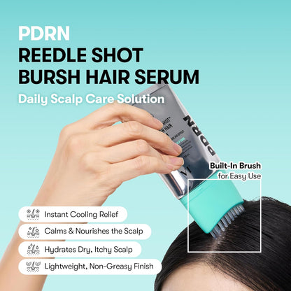 VT COSMETICS PDRN Reedle Shot Brush Hair Serum, Cooling & Refreshing Scalp Care with Vegan PDRN, Caffeine & Spicule Complex, Lightweight & Non-Greasy Daily Scalp Solution, 3.38 fl oz / 100 mL